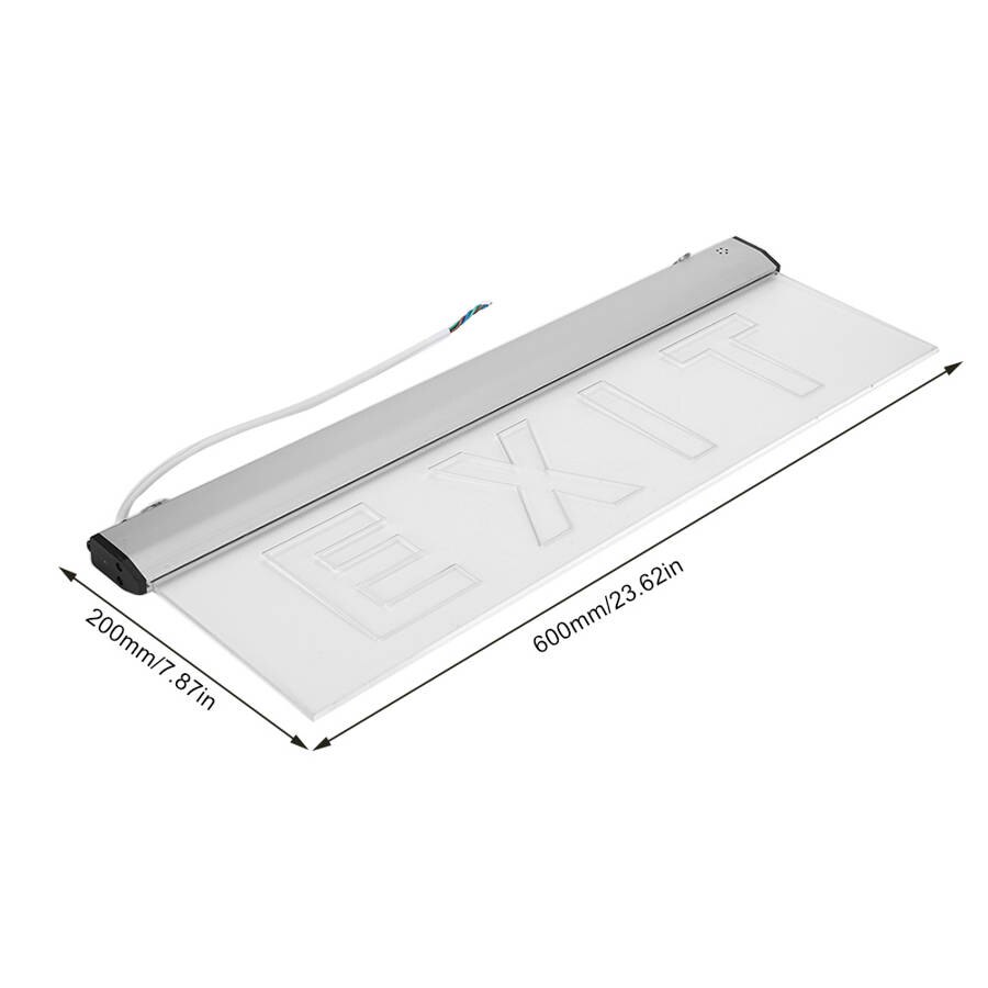 Exit nødskilt led nødsituation 23.62 x 7.87in pmma panel lys led lyskilde til indkøbscentre supermarkeder