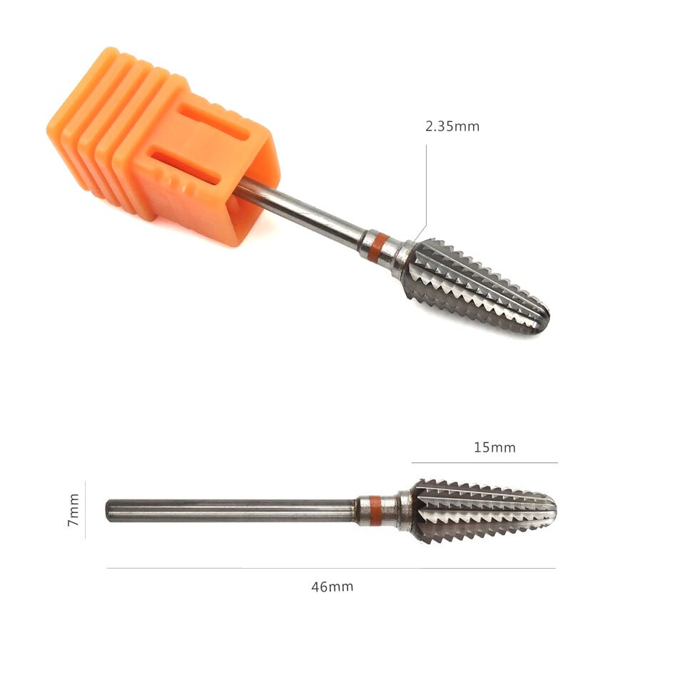 Brocas de carburo de tungsteno HYTOOS Tornado, brocas para manicura de 3/32 ", accesorios para taladro eléctrico, lima de uñas, herramientas de corte de fresado
