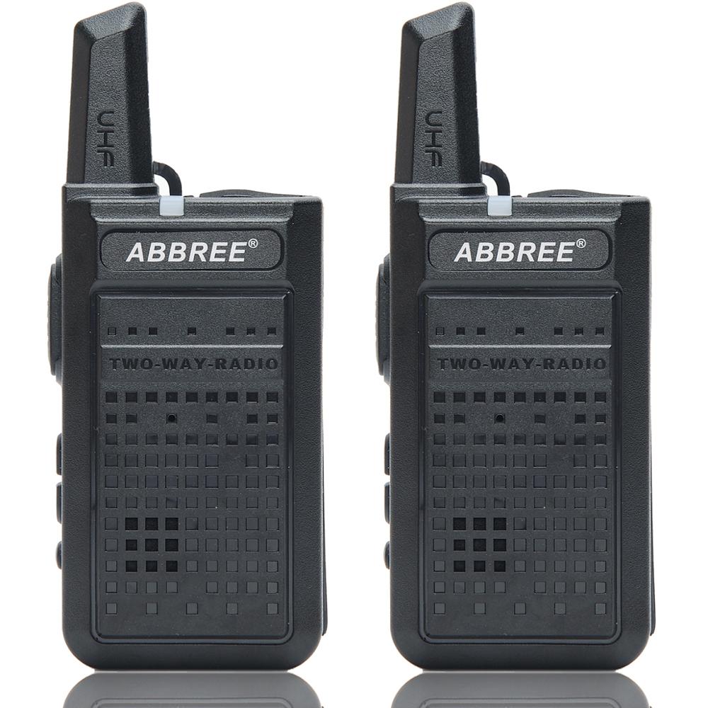 2pcs ABBREE AR-A2 mini Handy Walkie Talkie Mini VOX USB Charge UHF Two Way Radio Comunicador Transceiver Woki Toki VOX bf-888s: Only 2 Pcs