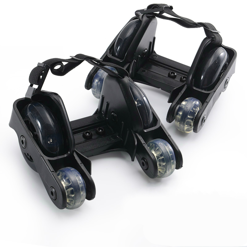 Flashing Roller Skate Shoes with 4 Wheels Pulley Lighted Flashing LED Wheels Heel Skate Rollers Skates Shoe Sports Children