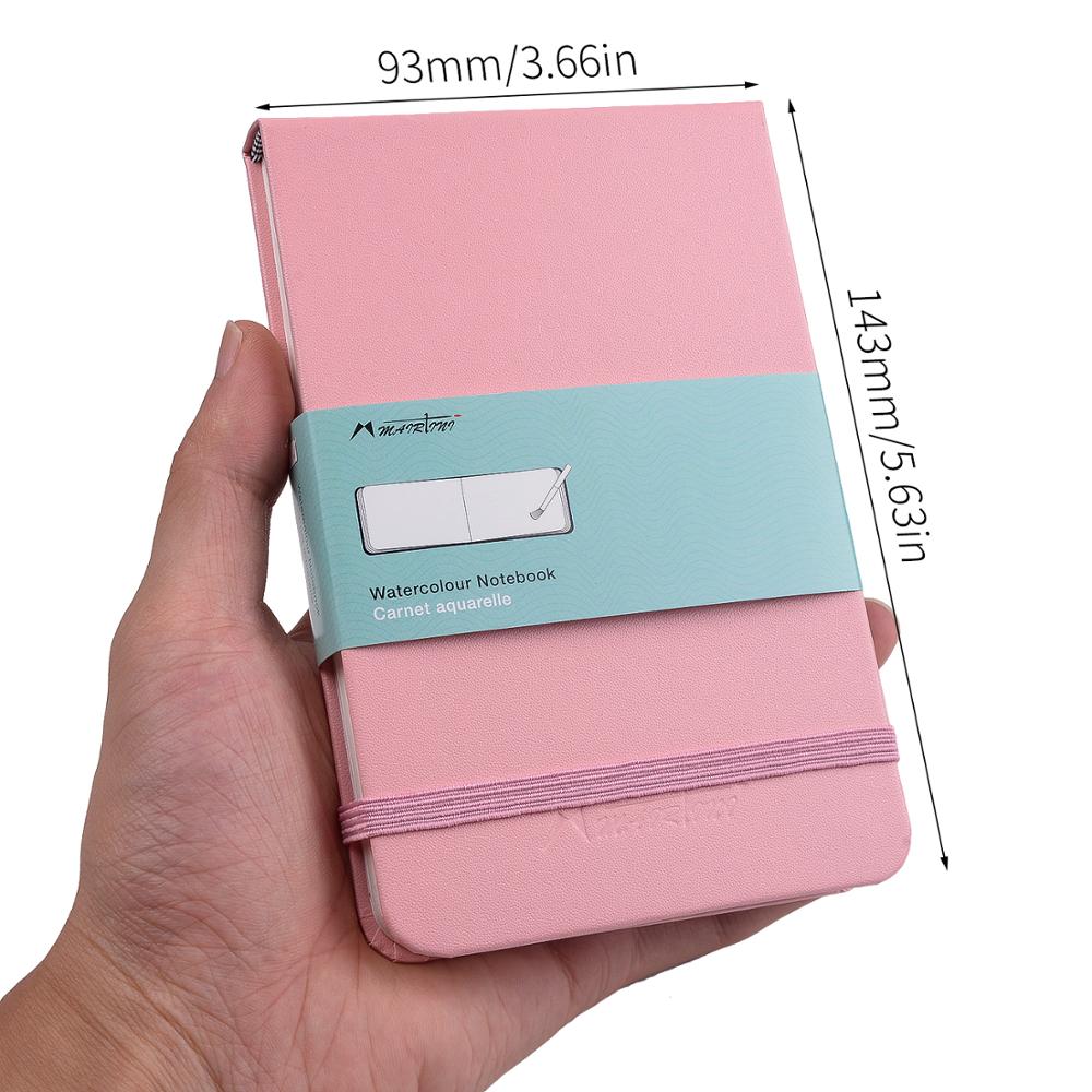 Przenośny śliczny notatnik w skórzanej oprawie podręcznik w twardej oprawie szkicownik w kolorze wody 300g bawełniana papierowa podkładka robić malowania akwarelowego