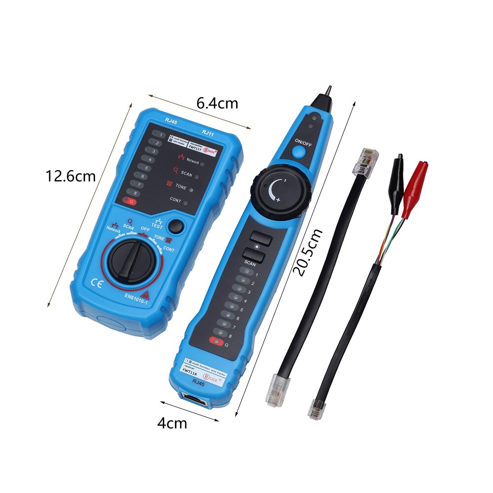 LAN Tester LAN Network Cable RJ11 RJ45 Detector Telephone Wire Tracer Cable Tracker Toner tester Ethernet Line Finder: Default Title