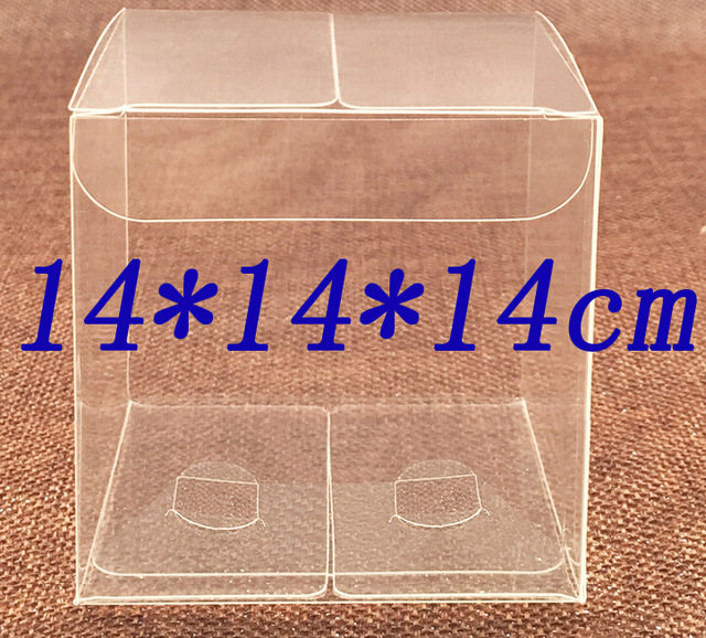 Different Sizes square Clear PVC Boxes Transparent Waterproof Box PVC Plastic Packaging Box For Souvenir/Candy/Toys 10pcs: 14x14x14cm