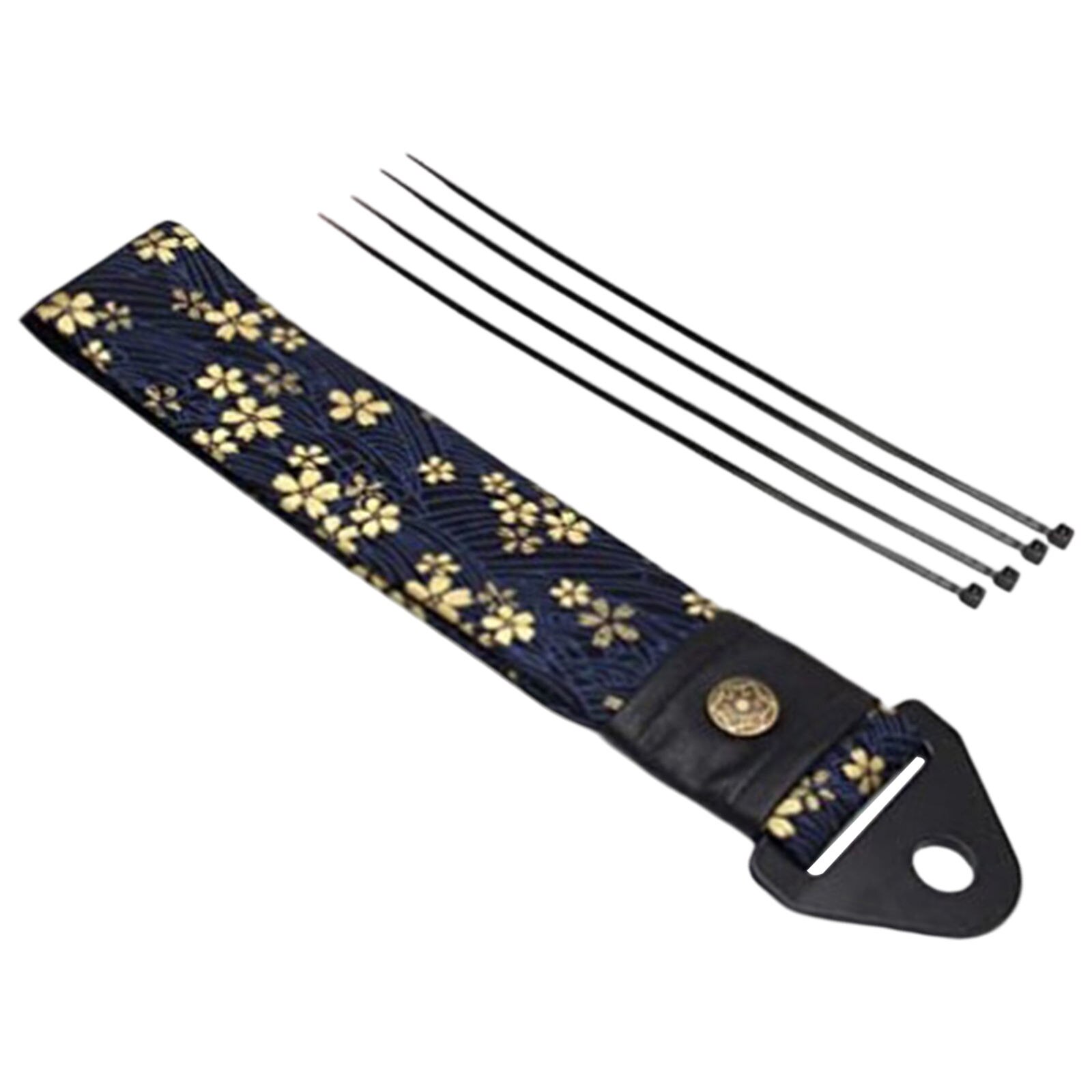 Correa de remolque de carreras, cinta decorativa con gancho, cuerda de remolque de estilo japonés antiguo de la suerte para el hogar, horquillas delanteras del coche