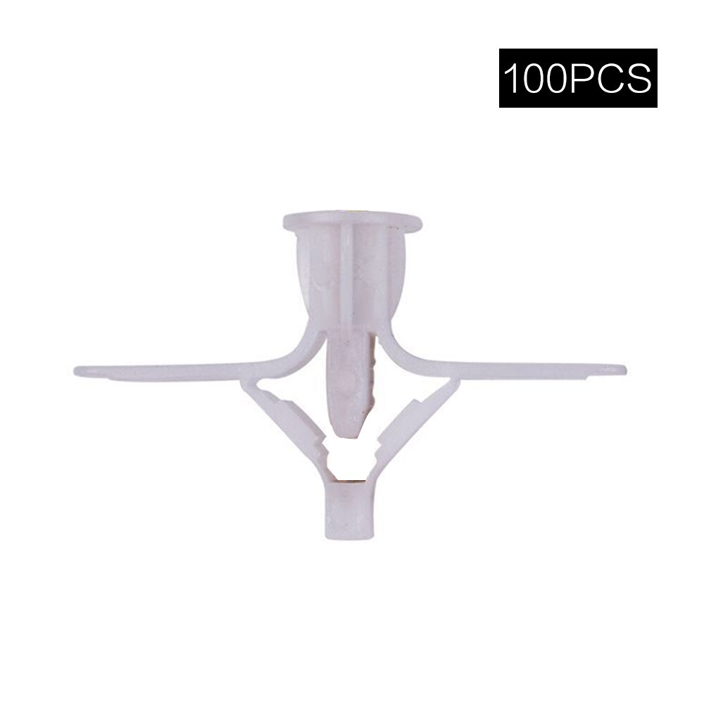 100pcs Expansion Drywall Anchor Kit Screws Self Drilling Wall Home Pierced Tool Set Special For Nylon Plastic Gypsum Board: White butterfly 