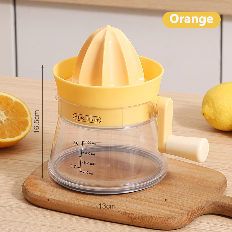 Manual Citrus Juicer Lemon Squeezer with Capacity Marking Max Extraction For Juice Squeezer Easy to Use and Clean Kitchen Tools: light green