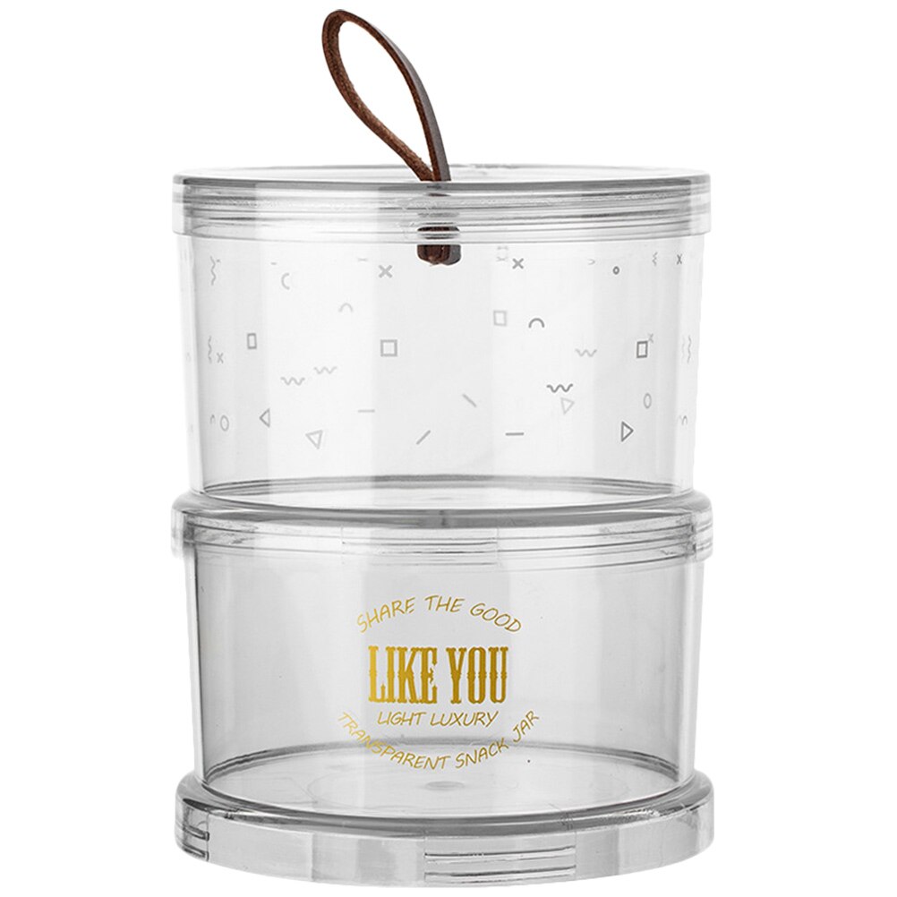 2Pcs Household Storage Boxes Multi-function Storage Jars Stackable Cereal Boxes
