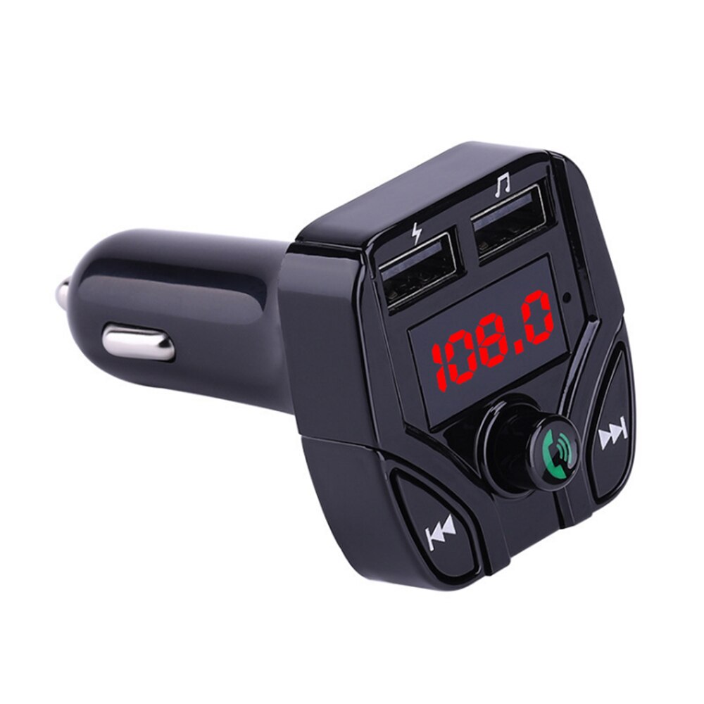 Auto FM Transmitter Hands-free Bluetooth Car Kit FM Modulator FM Transmitter 5V 3.1A Dual USB Auto Ladegerät MP3 Player Tf-karte Lesen: Black