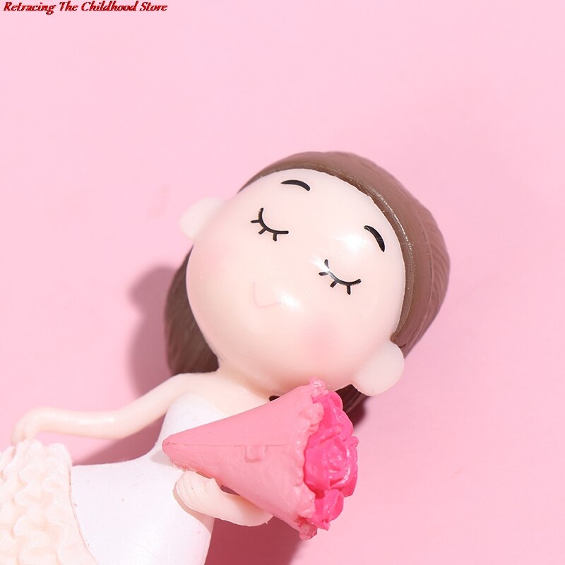 1 Pair Resin Fairy Garden Couples Figurines Wedding Miniature Lovers Home Decor