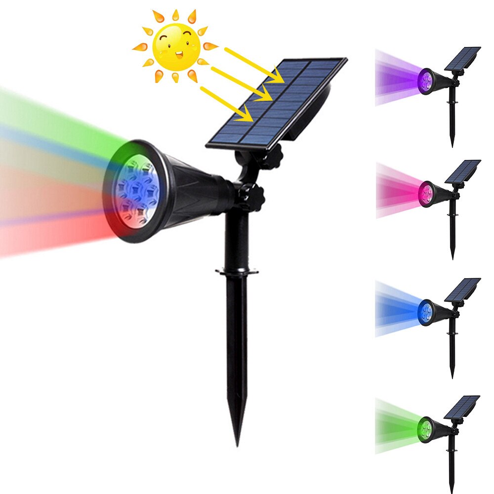 Foco Solar LED Para Jardín – Lámpara Exterior Impermeable IP65 – Luz Blanca O Cálida – Ahorro Energético 100%