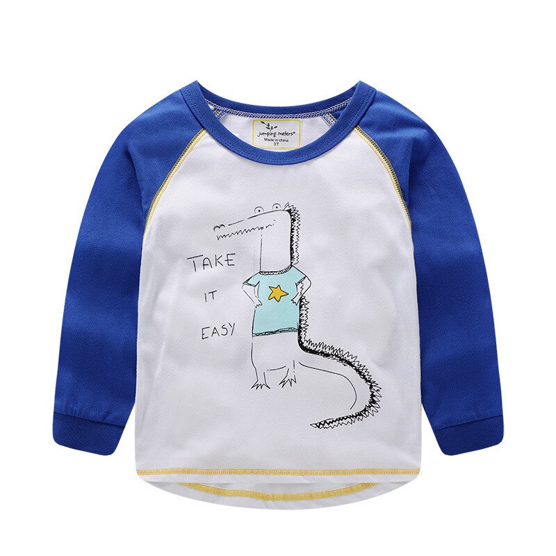 T-Shirt manches longues garçon | Vêtements style dinosaure, en coton, pour enfants