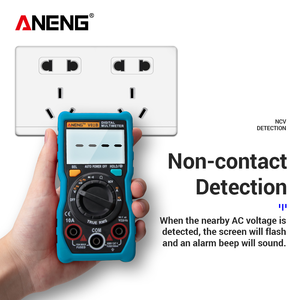 ANENG V01B 4000 Counts Digital Multimeter Comprobador Automotive Electrical Dmm Transistor Tester Capacitance Meter Test Point