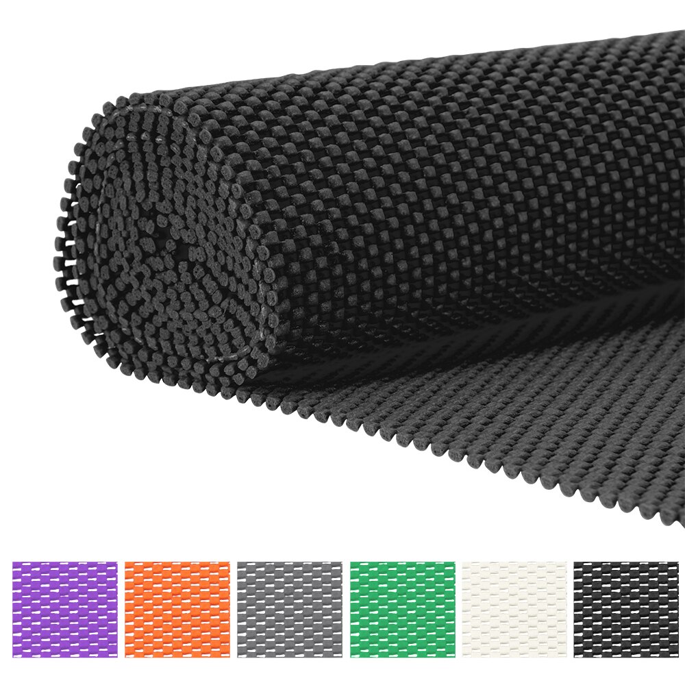 Alfombrilla de espuma de PVC antideslizante para cocina, alfombra para piso de automóvil, armario Interior, baño, tazas, sala de estar, decorativa, DIY: Black