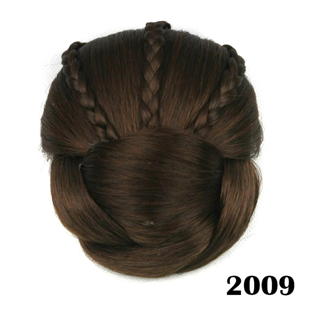 Soowee 6 Kleuren Synthetisch Haar Gevlochten Haar Chignon Clip In Haar Broodje Donut Rollers Accessoires voor Vrouwen: 2009