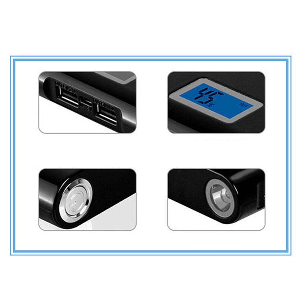 LED5V 12000mah Dual USB Energie Bank 18650 Batterie Ladegerät fallen DIY Kasten Für Telefon DIY Energie Bank