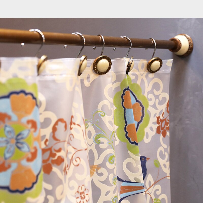 Punch-Free Nordic Telescopic Rod Shower Curtain Rod Set High-end Shower Curtain Hooks Adjustable Bathroom/Window Curtain Rod