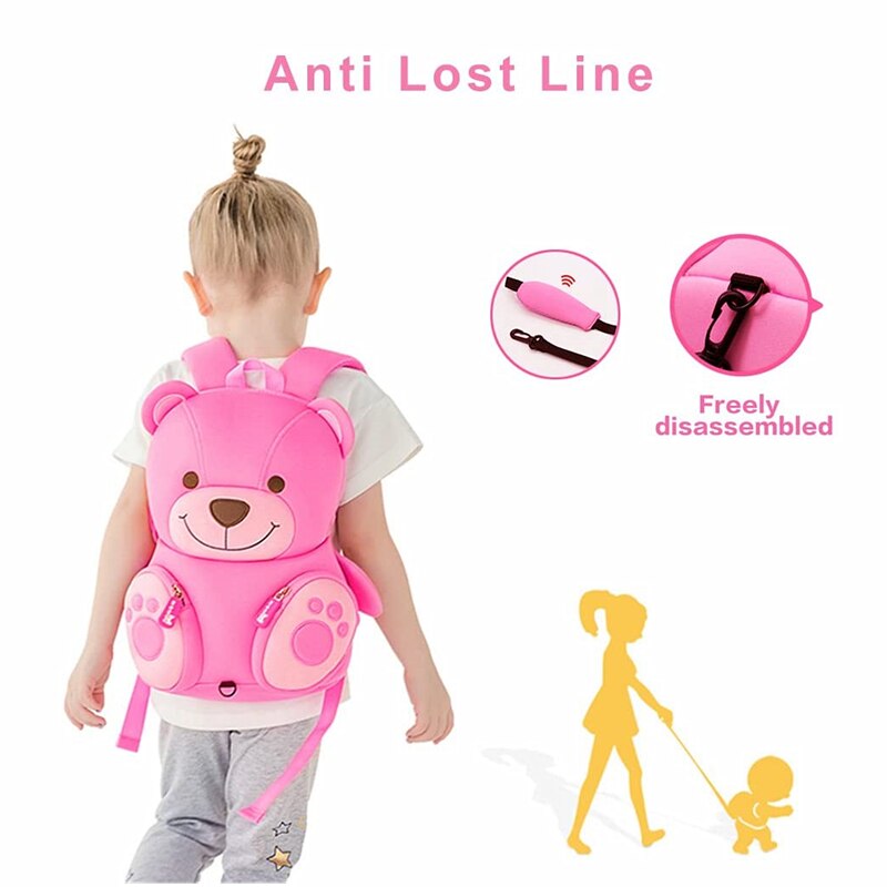 NOHOO sac à dos enfants mignon étanche enfant en bas âge sac à dos 3D dessin animé sacs d'école pour filles sac de voyage pour enfants