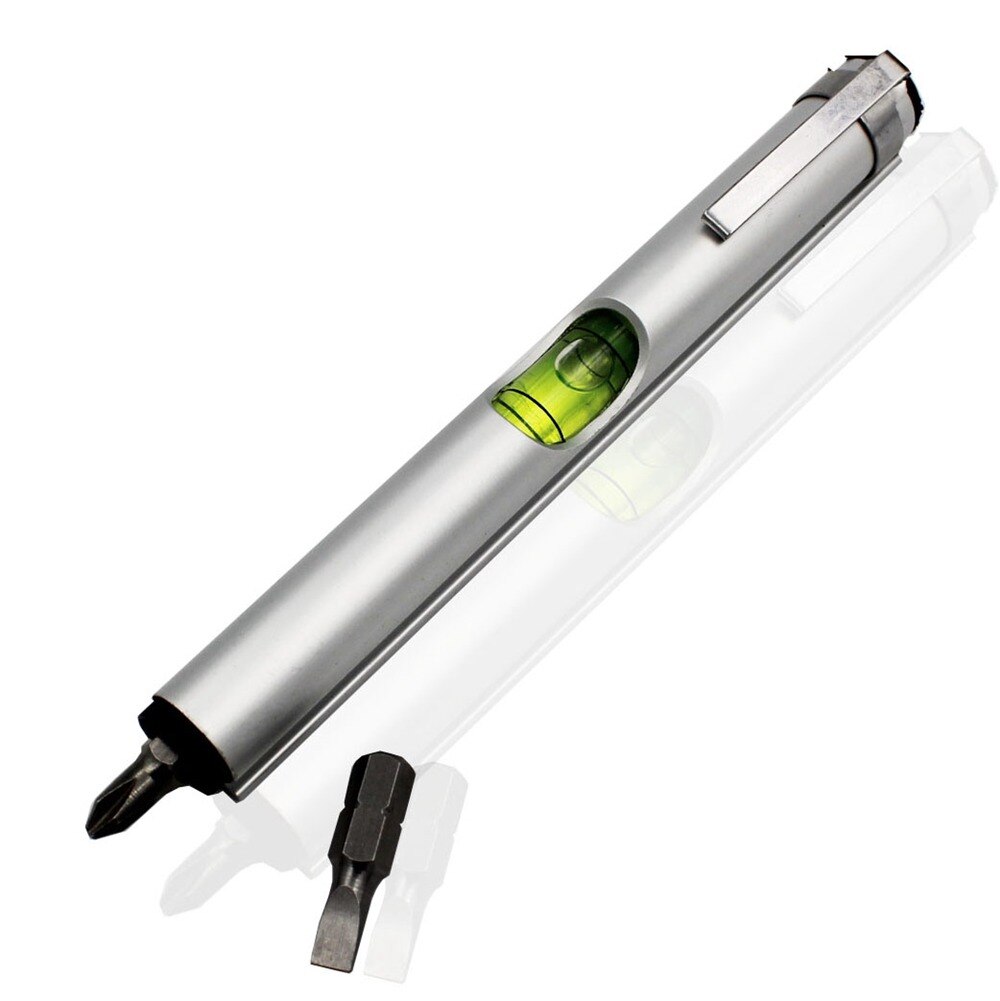 HACCURY Mini Pen Niveau Waterpas met Magnetische schroevendraaier