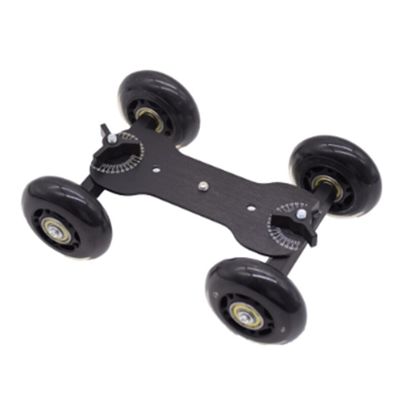 Cámara deportiva fotografía Rail coche cuatro ruedas negro Ultra silencioso escritorio Mini cámara SLR carro