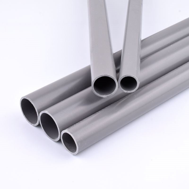 2pcs Length 50cm Outer Diameter 20~63mm PVC Grey Pipe Aquarium Fish Tank Tube Garden Irrigation Watering Fittings 50cm Long