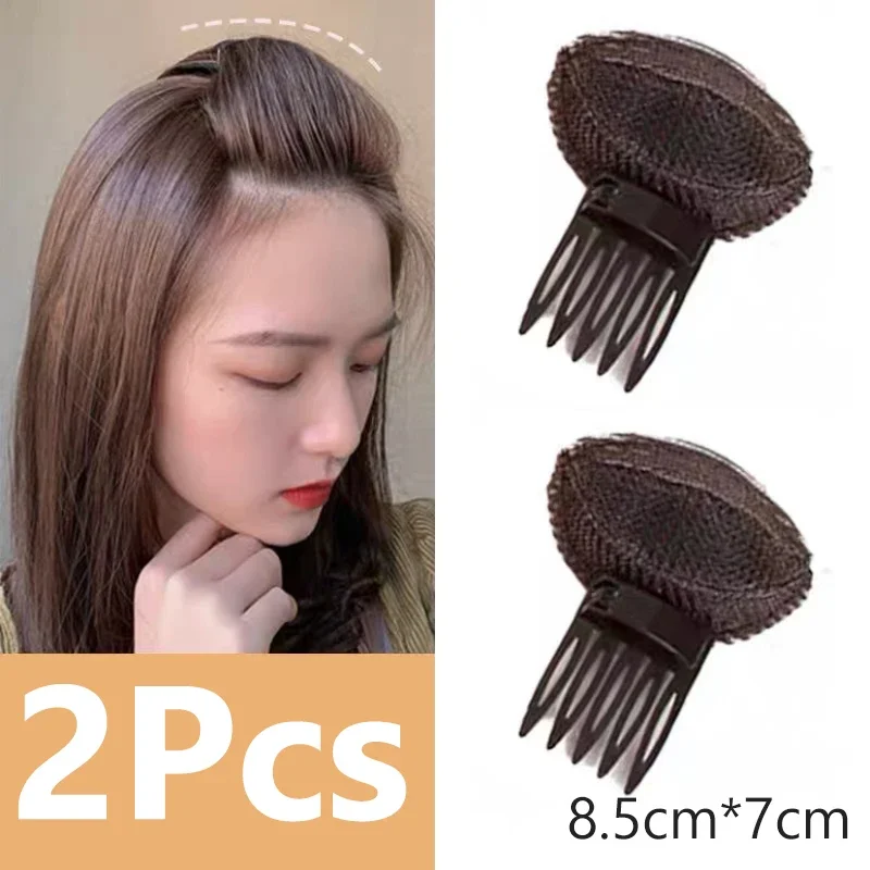 1 Juego de cojín para cabeza de pelo Puff, Base de pelo de volumen Invisible, pinza para el pelo esponjosa, almohadilla de esponja, moño, herramienta de Peinado DIY para mujeres y niñas: Rojo