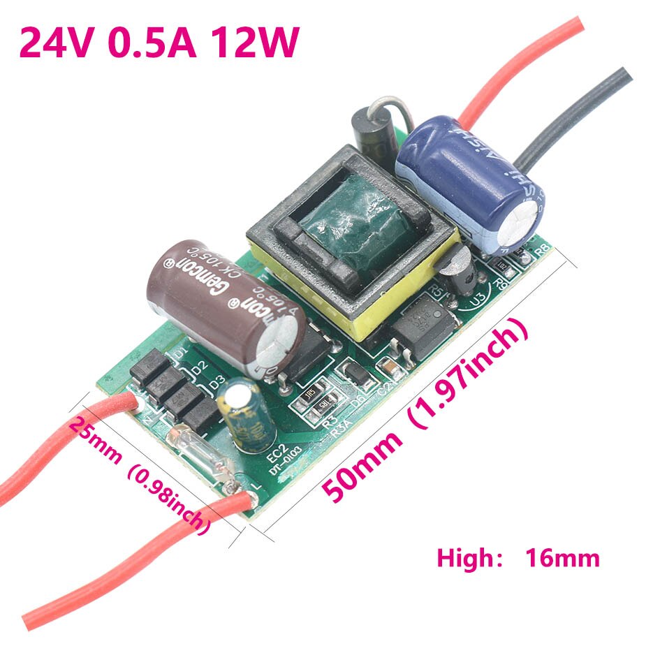 Led Drivesupply 12-24V Led Driver 220V DC24V 1A Licht 12 V 6- 60W voor 24V 1A 1.5A Led Power Light Transformers 12 Volt Voor Led: 24V 0.5A 12W