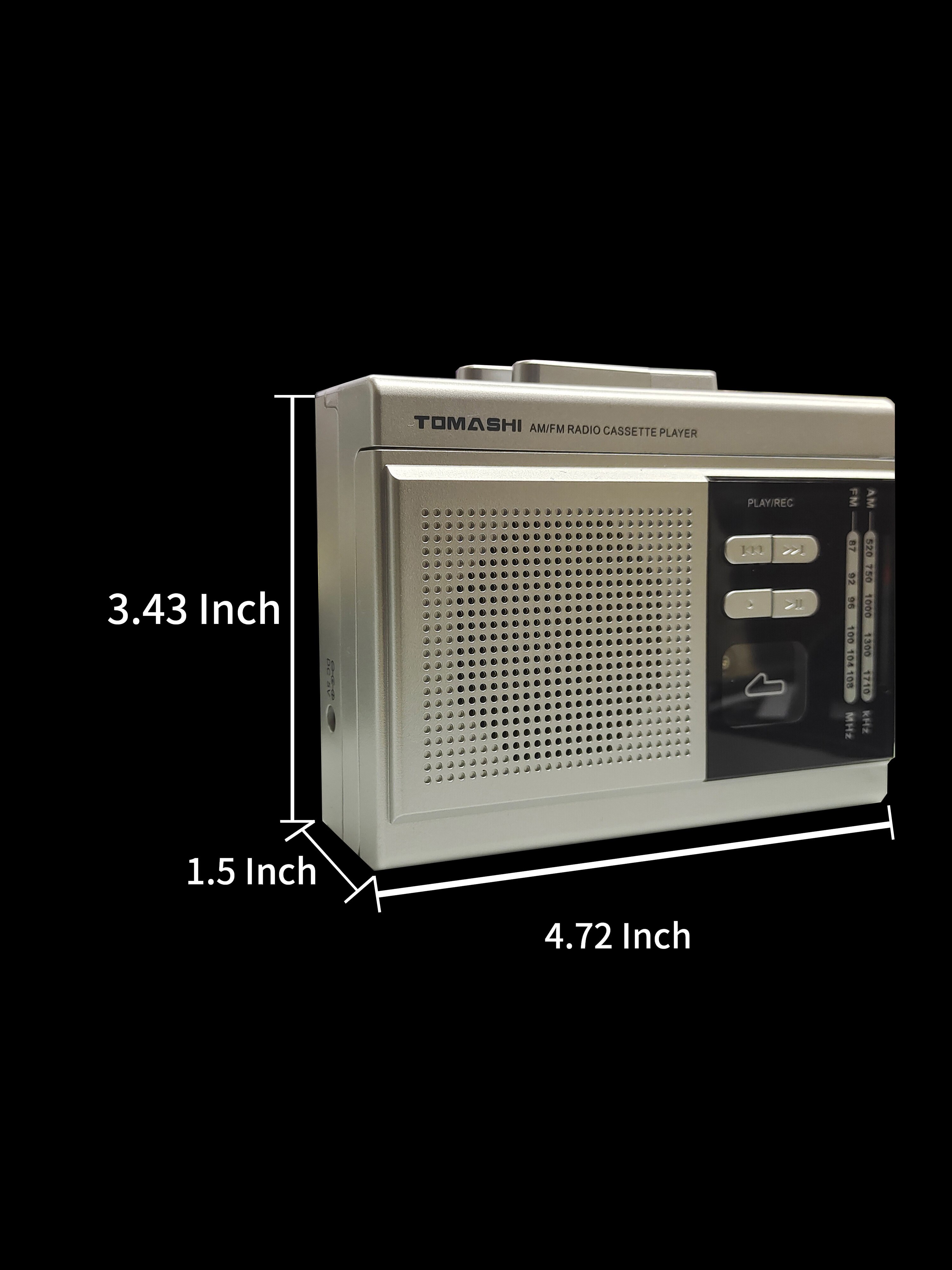 TOMASHI-REPRODUCTOR DE Radio de Cassette portátil, Walkman grabador de cinta a MP3, convertidor Con altavoz incorporado, micrófono, soporte para auriculares