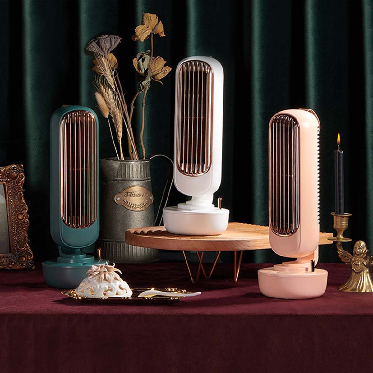 Portable Mini Air Conditioner Humidifier Water Mist Purifier USB Desktop Air Cooler Fan with Water Tank Multi-function