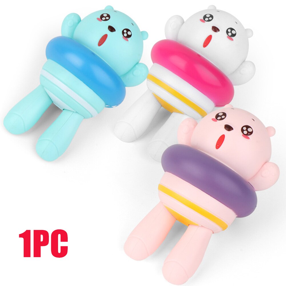 Bébé bassin enfants intéressant piscine flottant hippopotame ours enfants bain jouet ABS enfant en bas âge dessin animé Animal horloge natation: Bear