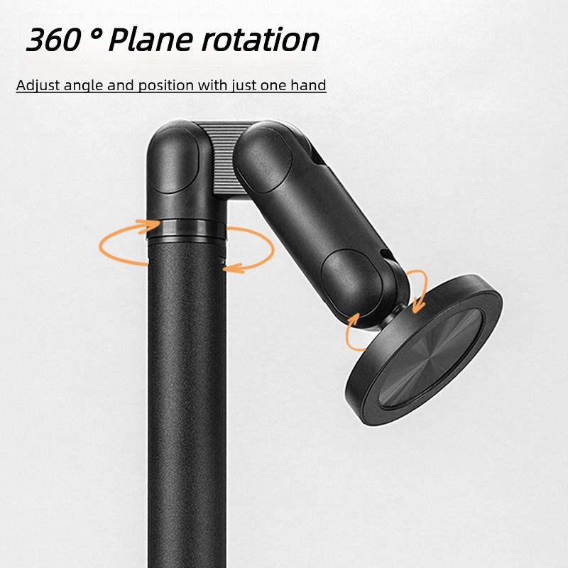 Magnetische telefoon- en tabletstandaard met 5 assen 360 ° Horizontale rotatie Veilige hechting Draagbare kantoorstandaard met hoogteverstelling