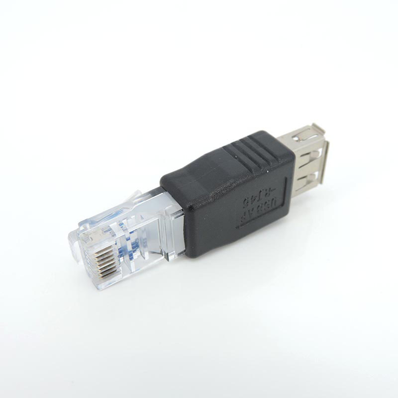 Ethernet to USB female Adapter RJ45 Ethernet Male to USB Female Converter 10Mb/100Mbs Network Connector for Laptops Computers: Orange