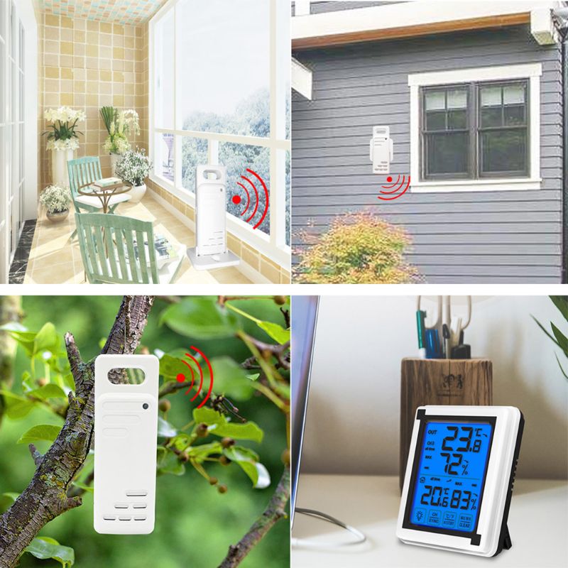 Wireless Outdoor Weather Station Thermometer Hygrometer w/ 3 Forecast Sensor