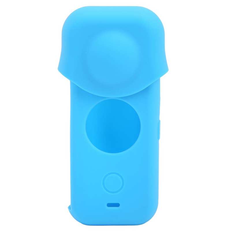 Silikonhülle, weiche schutzhülle für insta 360, one  x2, staubdichte objektivabdeckung, schutzhülle für die panoramakamera insta 360, one  x2: Blaue farbe