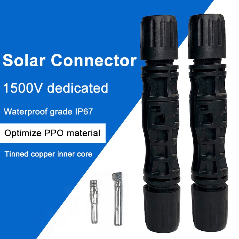 Connector male and female Solar Cable Connector 30A 1500V IP67 used for Solar Cable 2.5mm2 4mm2 6mm2