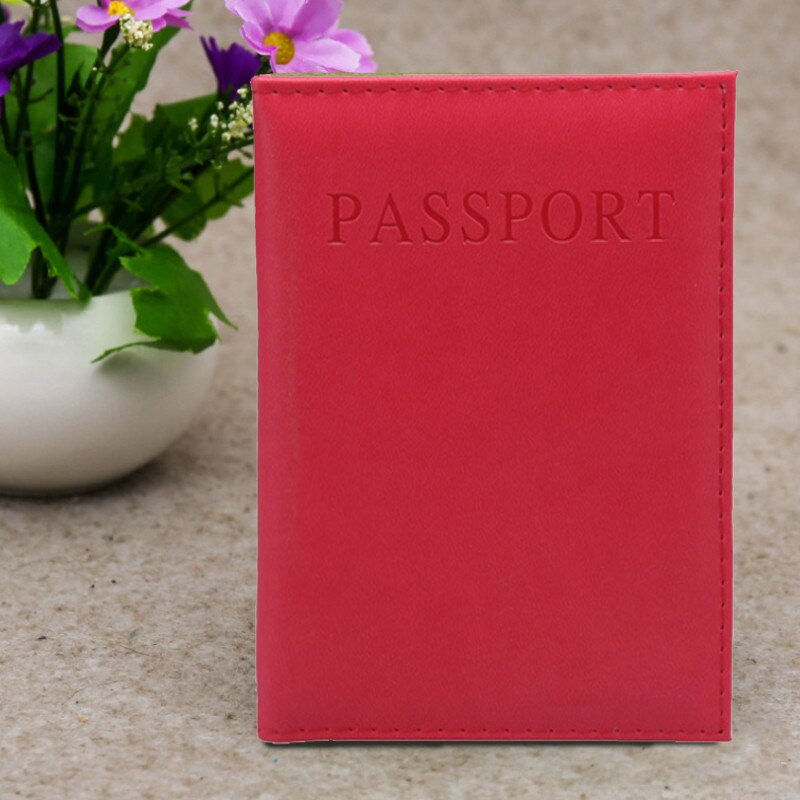 Reizen Paspoort Cover Beschermende Card Case Vrouwen Mannen Reizen Creditcardhouder Reizen Id &amp; Document Paspoorthouder Protector: Rood