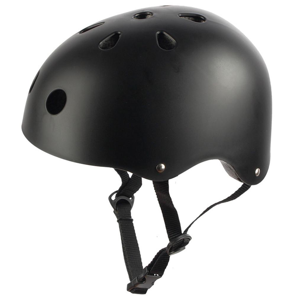 Round Mountain Skate Bike Scooter Stunt Skateboard Bicycle Cycling Crash Strong Road MTB Safety Helmet 3 Size: Matte-black / M