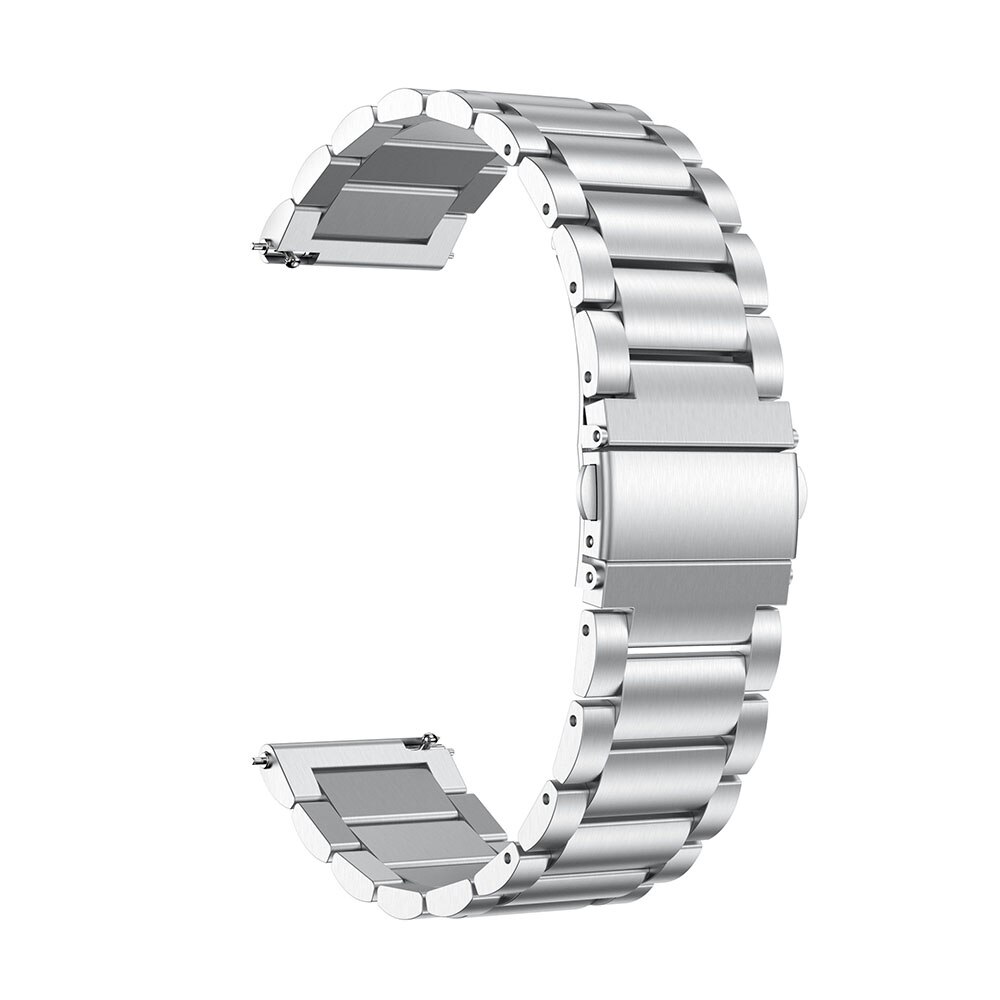 Metal urremme til garmin venu garminmove 3 garminactive s vivoactive 4 4s bånds rem rustfrit stål armbånd 18mm 20mm 22mm: Sølv / 18mm