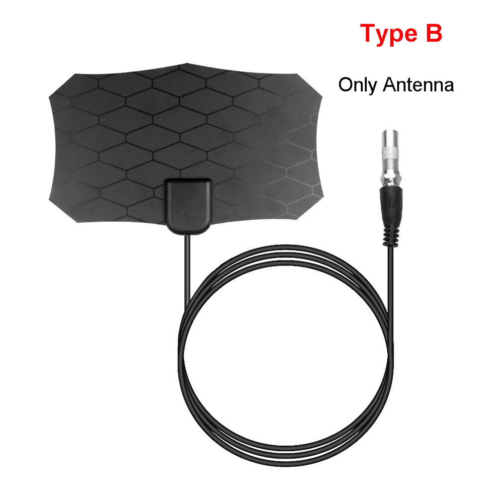 Flat Indoor TV Aerial HD Signal Amplifier HDTV Digital TV Antenna HDTV 80 Miles Range VHF UHF TV Antenna For Digital TV: Type B