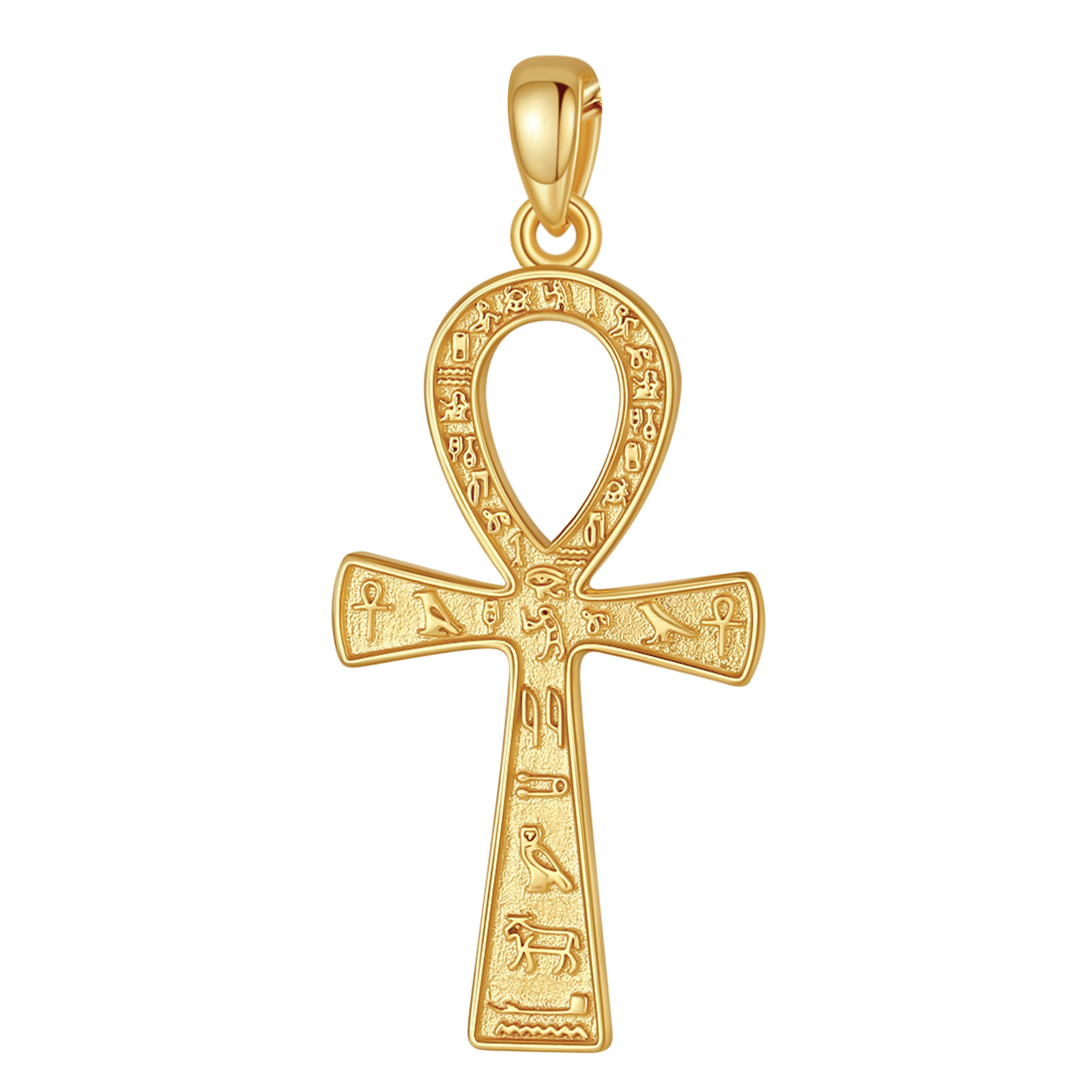 Zilveren (oxi) hanger van een tweebenige Egyptische ankh