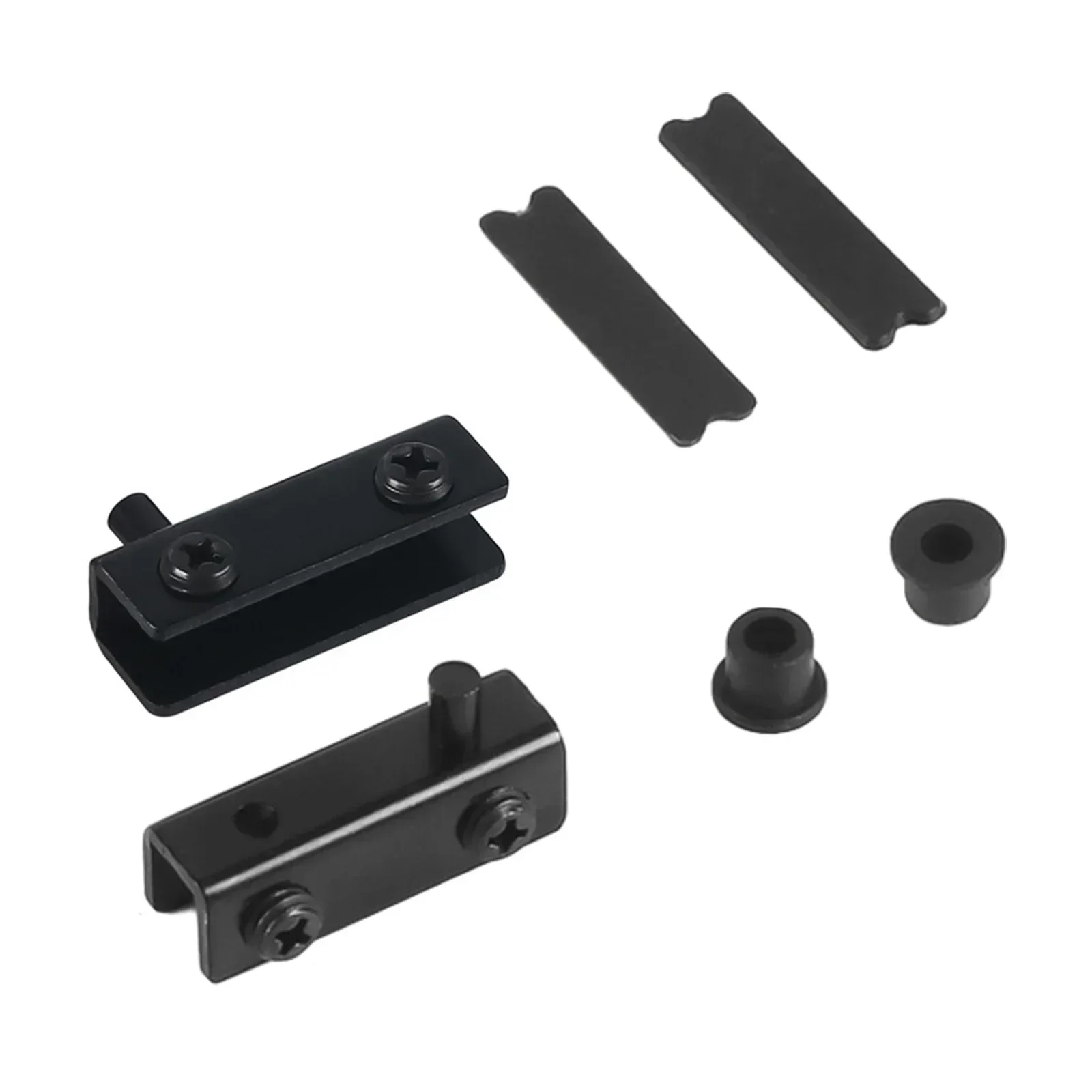 Kraftiga glasdörrgångjärn i rostfritt stål, passar 5 ~ 6mm tjockt glas skyddar glaset effektivt: Vit