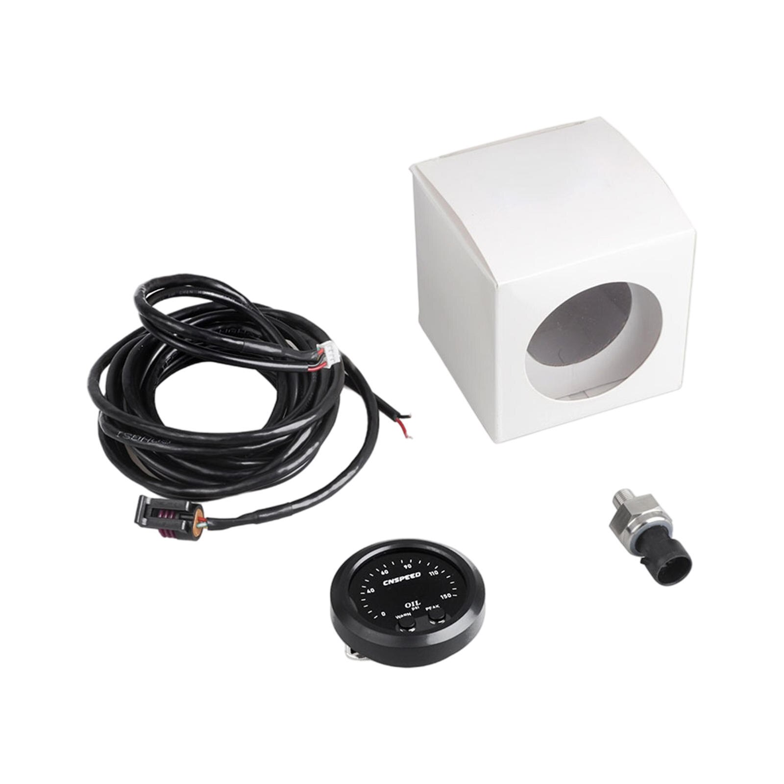 Oil Pressure Gauge Indicator Mechanical LED Pointer 150 PSI Meter for Truck Car