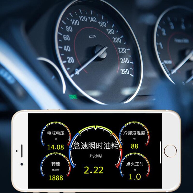 OBD universal car tester/universal decoder/travel computer diagnostic trouble code/automotive maintenance fuel consumption check