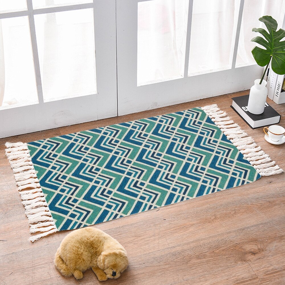 Tapijt nachtkastje veelkleurige marokkaanse stijl geometrische vloermat woonkamer slaapkamer woondecoratie: M / C