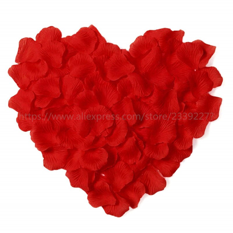 1000pcs Artificial False Petals Silk Fabric Rose Petals Wedding Decorative Party Romantic Flower Girl Throw Petal 5z