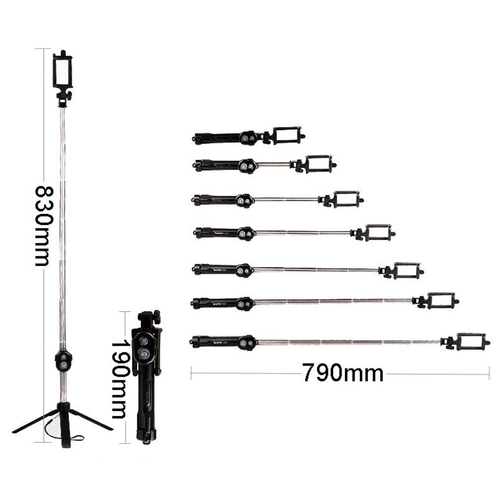 Selfie Stick Tripod - Extendable with Bluetooth Remote Shutter - for iPhone, Samsung Galaxy