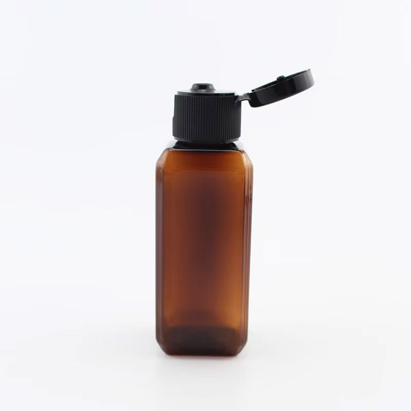 30 stk. 50ml tomme 100ml firkantede plastflasker med skrukork, reisebeholdere til kosmetikk, prøveemballasje til personlig pleie: Blå / 100ml