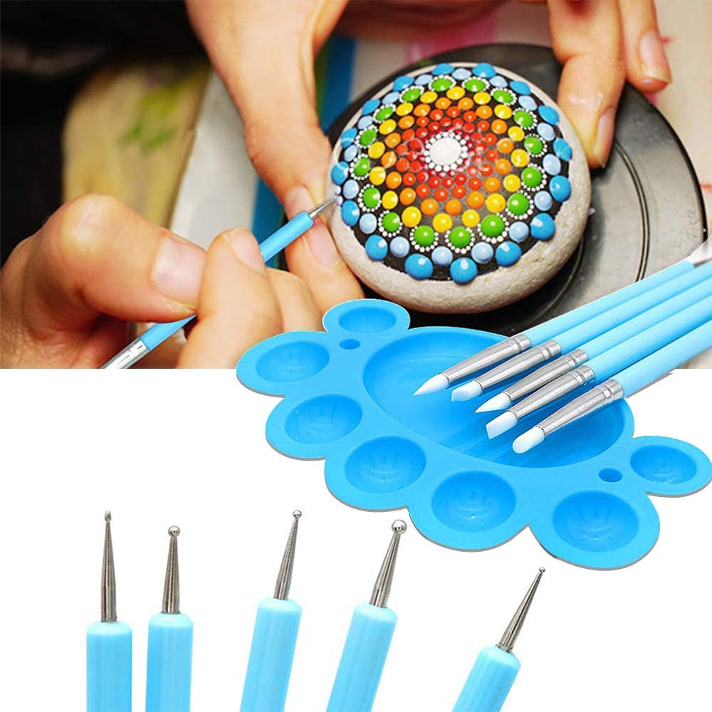 35Pcs Mandala Dotting Kit Set Pen Dotting Tools Mandala Stencil Ball Stylus Paint Tray For Painting Rocks Coloring Drawing