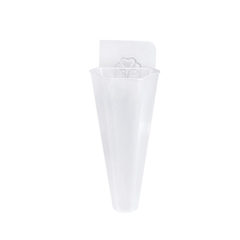 Wall Mounted Vase Hydroponic Wall Hanging Flower Pot Plastic Plant Vases Container Home Office Garden Decoration Wall Vase: 01