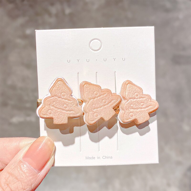1Pc Eenvoudige Biscuit Haarspeld Vrouwelijke Netto Rode Beer Biscuit Haarspeld Clip Cookie Cartoon Eendenbek Clip Haarspelden Hair Styling Tool: 07