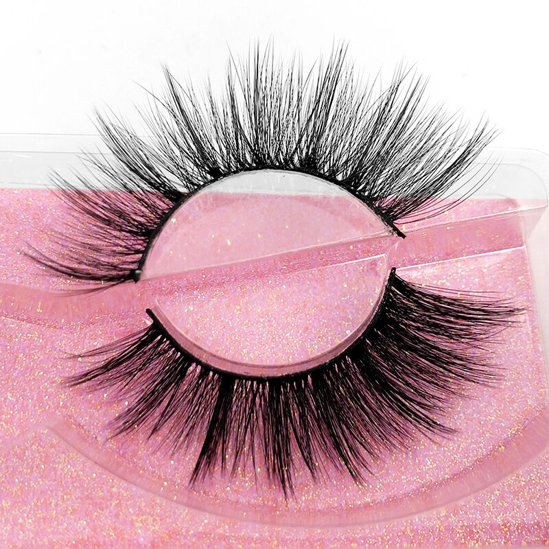 10 bulk fluffiga lösögonfransar 3d minkfransar återanvändbara handgjorda naturliga ögonfransar faux cilios: A12